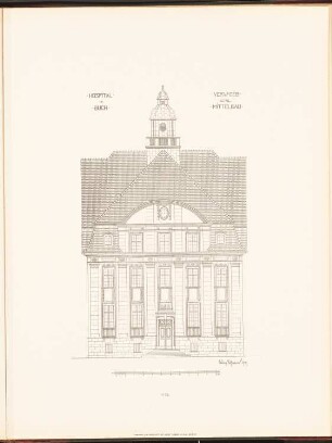 Alt-Leute-Heim, Berlin-Buch: Ansicht Mittelbau Verwaltungsgebäude (aus: Neubauten der Stadt Berlin, Bd. IX, 1910)