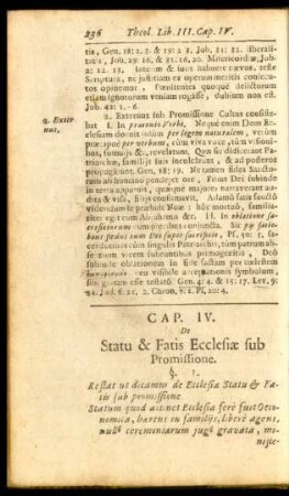 Cap. IV. De Statu & Fatis Ecclesiae sub Promissione.