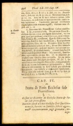 Cap. IV. De Statu & Fatis Ecclesiae sub Promissione.