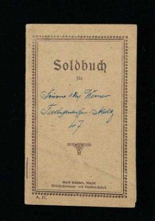 Soldbuch Samuel Friedrich Werner