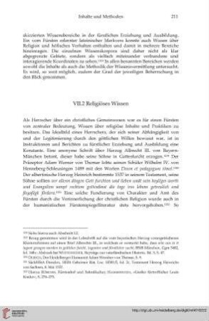 VII.2 Religiöses Wissen