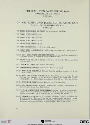 Chinesisches und Japanisches Porzellan (Nr. 877-1025)