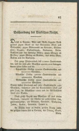 Beschreibung des Türkischen Reichs