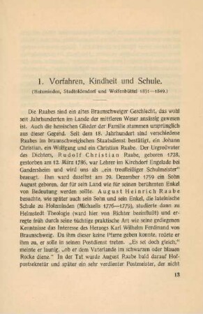 1. Vorfahren, Kindheit und Schule (Holzminden, Stadtoldendorf und Wolfenbüttel 1831-1849)