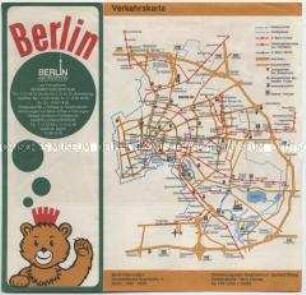 Plan des Stadtzentrums und des S- und U-Bahnnetzes von Berlin (DDR)