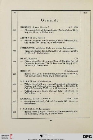 Gemälde und Pastelle (Nr. 283-317)