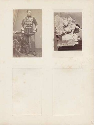 links oben: Kronprinz Friedrich Wilhelm rechts oben: Kronprinzessin Viktoria mit ihren Kindern links unten: leer rechts unten: leer