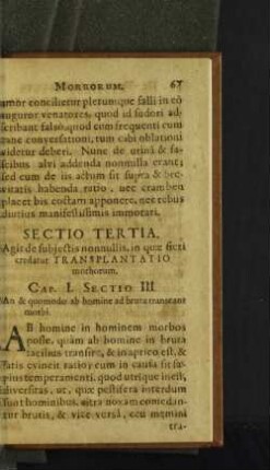 Sectio Tertia.