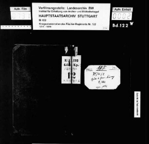 Kriegsstammrollen der 4. Garnisonskompanie