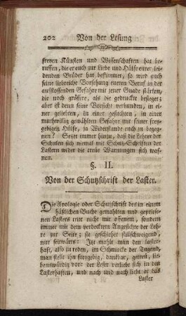 §. II. Von der Schutzschrift der Laster.