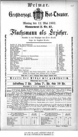 Flachsmann als Erzieher
