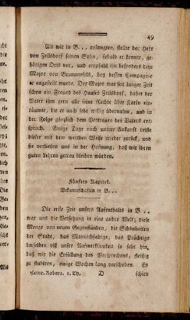 Fünftes Kapitel. Bekanntschaften in B...
