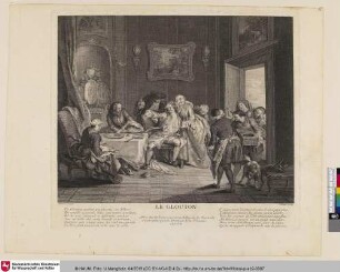 Suite d'estampes tirées des Contes de la Fontaine: LE GLOUTON