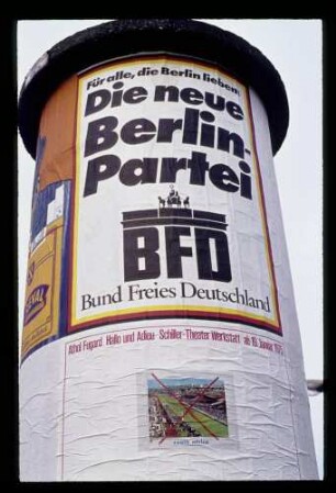 Wahlplakat BFD 16.1.75.