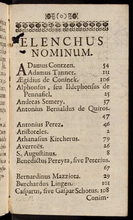 Elenchus nominum.