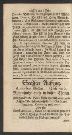 Sechster Auffzug.