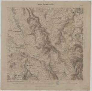 Section Dippoldiswalde aus: Topographische Karte (Äquidistantenkarte) Sachsen