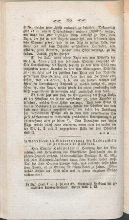 7) Betreffend die Wiederbesetzung der Predigerstelle am Zuchthause in Glückstadt.