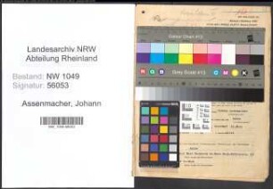 Entnazifizierung Johann Assenmacher , geb. 13.03.1907 (Kaufmann)