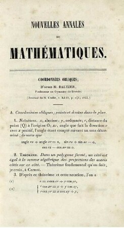 Coordonnées obliques.