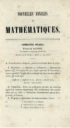 Coordonnées obliques.