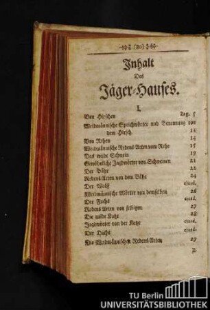 Inhalt Des Jäger-Hauses.