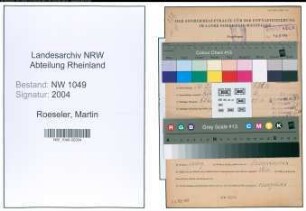 Entnazifizierung Martin Roeseler , geb. 14.02.1892 (Schlosser)