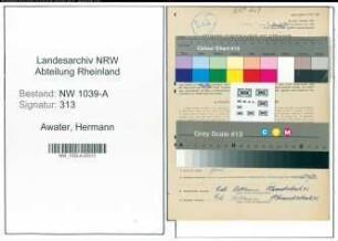 Entnazifizierung Hermann Awater , geb. 29.03.1896 (Gemuesehaendler)