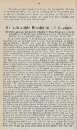 46-53 Litterarische Uebersichten und Anzeigen