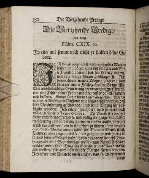 Die Vierzehende Predigt, aus dem Psalm CXIX. 60.