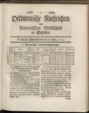 XI. Stück. Sonnabends den 18 März. 1775.