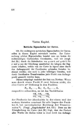 IV. Kapitel. Metrische Eigenschaften der Curven.