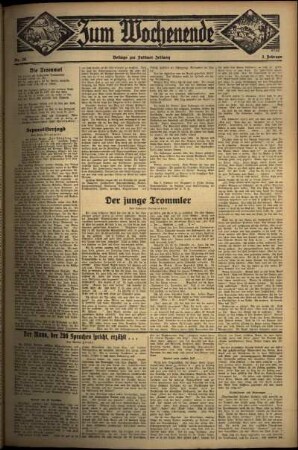 Zweite Ausgabe vom Sonntag, den 03. Februar 1935.
