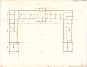 Fischer, Theodor; Bayreuth (Bayern); Rathaus (Umbau Infanteriekaserne) und Saalbau - Grundriss 1. OG