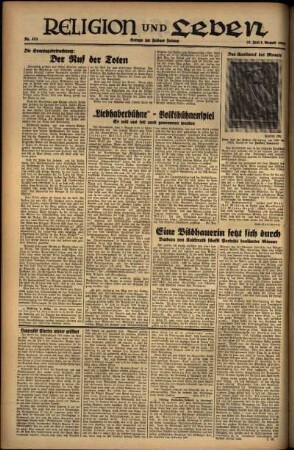 Dritte Ausgabe vom Samstag, den 31. Juli 1937.