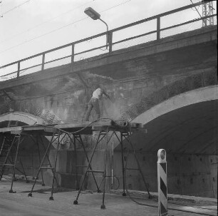 Königstein, Sanierung Eisenbahnviadukt, 1992