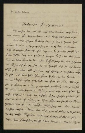 Bl. 29-32: Brief von Gustav Schwarz an Rudolf von Jhering, Budapest, 18.5.1889