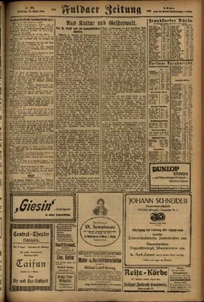 Zweite Ausgabe vom Sonntag, den 27. April 1924.