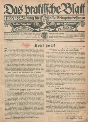 1.1916: praktische Blatt