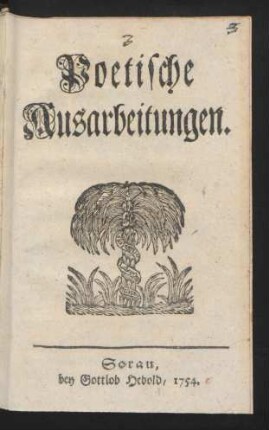 Poetische Ausarbeitungen