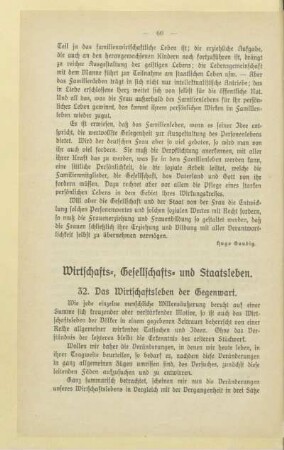 Wirtschafts-, Gesellschafts- und Staatsleben
