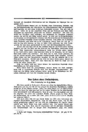 Das Leben eines Volkslehrers : eine Buchanzeige