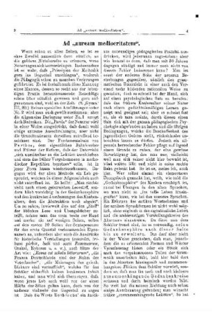 Ad "auream mediocritatem"