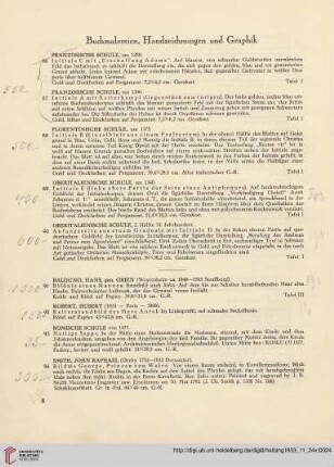 Buchmalereien, Handzeichnungen und Graphik (Nr. 86-101)