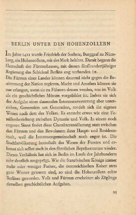 Berlin unter den Hohenzollern