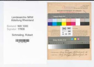 Entnazifizierung Robert Schmeling, geb. 13.09.1903 ()