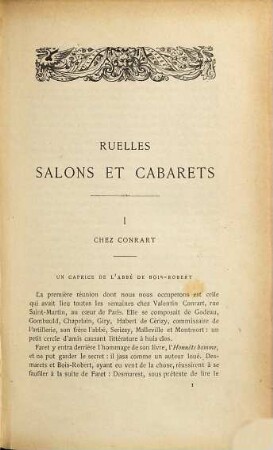 Ruelles, salons et cabarets : histoire anecdotique de la littérature française, 1