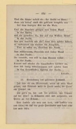 29. Betrachtung des gestirnten Himmels