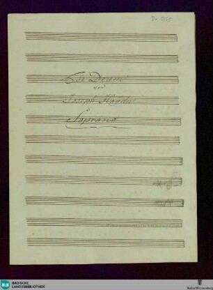 Te Deum à 4 Voci coll'accompagnamento dell'Orchestra