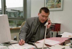 Dresden. Michael Golsch in seinem Büro im DrePunct